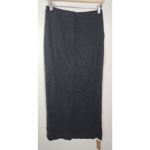 Reformation Women's Sz. 2 Black Cairo Maxi Skirt Back Slit NWT
